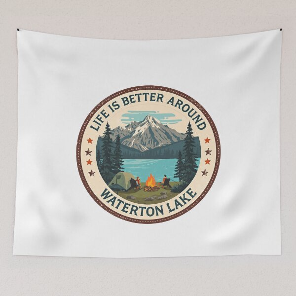 Item preview, Life Is Better Around Waterton Lake Camping Outdoors National Park Traveler designed and sold by JonesFlora2025.