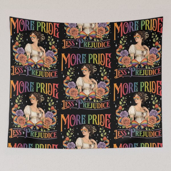 Item preview, More Pride Less Prejudice LGBTQ Literary Rainbow Book Lover designed and sold by phoebelevine.