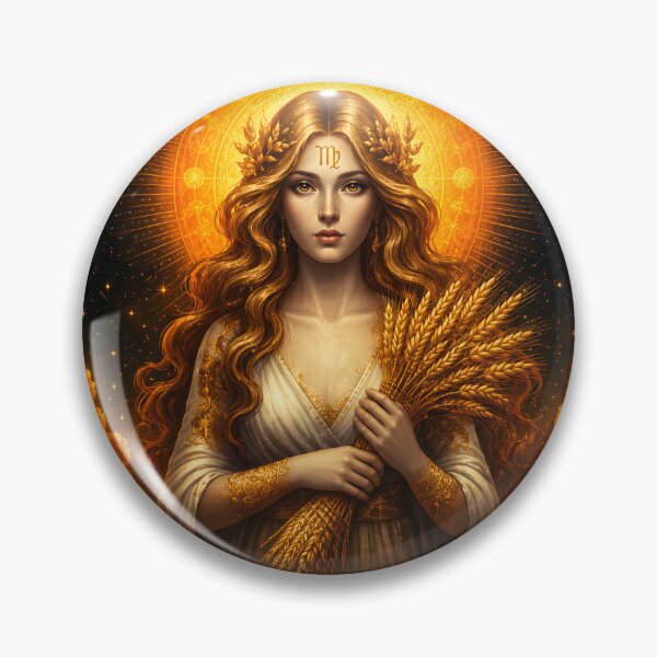 Item preview, Radiant Virgo Goddess Celestial Maiden of the Harvest designed and sold by Clavivs.