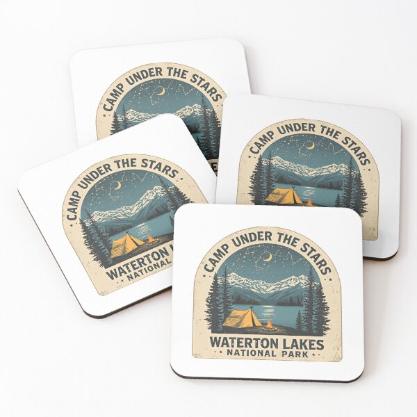 Item preview, Camp Under The Stars Waterton Lakes National Park Camping Outdoors Adventure designed and sold by JonesFlora2025.
