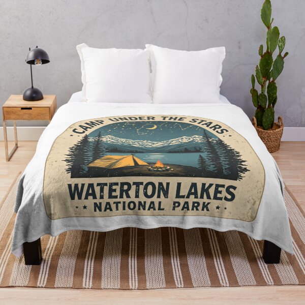 Item preview, Camp Under The Stars Waterton Lakes National Park Camping Outdoors Adventure designed and sold by JonesFlora2025.