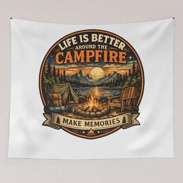 Item preview, Life Is Better Around the Campfire designed and sold by PatiImagination.