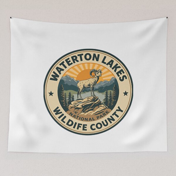 Item preview, Waterton Lakes Wildlife County National Park Bighorn Sheep Mountain Nature Outdoors designed and sold by JonesFlora2025.