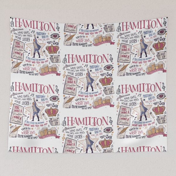 Item preview, Hamilton Musical Quotes Broadway Theater Fan Collage designed and sold by phoebelevine.