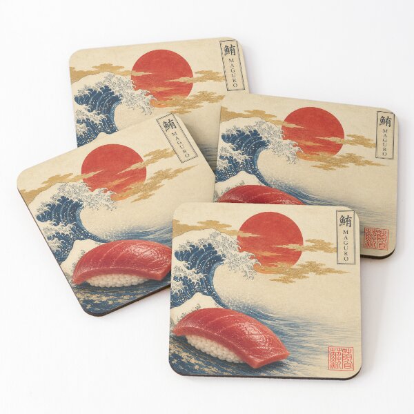 Item preview, Maguro Tuna Nigiri — Ukiyo-e Japanese Sushi Art designed and sold by nurusubetei.