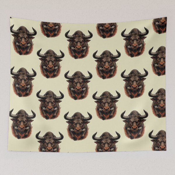 Item preview, Angry Bull Head Mascot | Fierce Charging Bull Vector Design  designed and sold by arifali786.