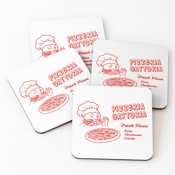 Item preview,  Pizzeria Gattoria - Funny Pizza Box Cat designed and sold by Scolliecat.