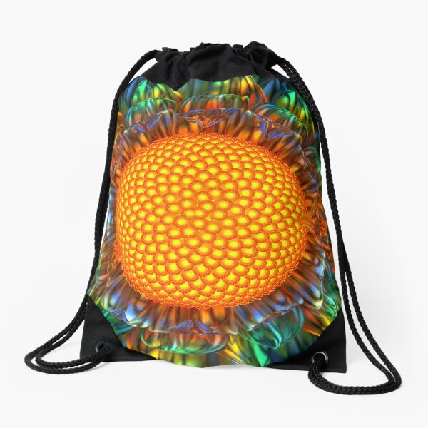 Sunburst Daisy Drawstring Bag