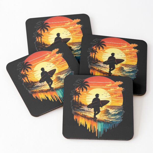 Item preview, Sunset Surfer Retro Beach Vibes | Vintage Surfing Graphic Tee designed and sold by Octupussy.