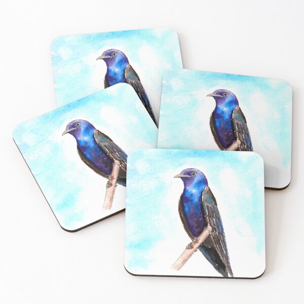 Item preview, Purple Martin Watercolour Painting designed and sold by Art by Kirsten Sneath.