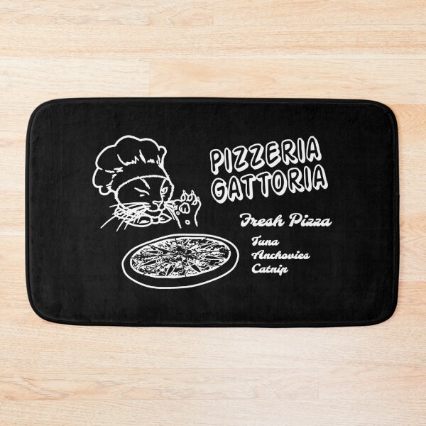 Item preview, Pizzeria Gattoria - Funny Pizza Box Cat (white) designed and sold by Scolliecat.