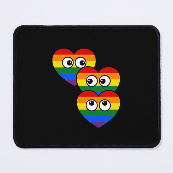 Item preview, Cute Rainbow Pride Hearts With Eyes designed and sold by YggOutfitters.