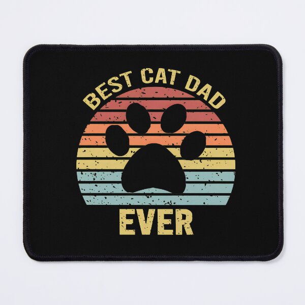 Item preview, Best Cat Dad Ever Retro Sunset Paw Print designed and sold by StranHabesre51.