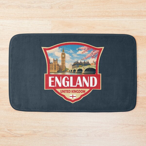 Item preview, England United Kingdom Illustration Retro Badge designed and sold by KrisSidDesigns.