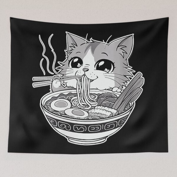 Item preview, Cat Ramen Noodle Lover Japanese Foodie Feline designed and sold by AmaXONIC.