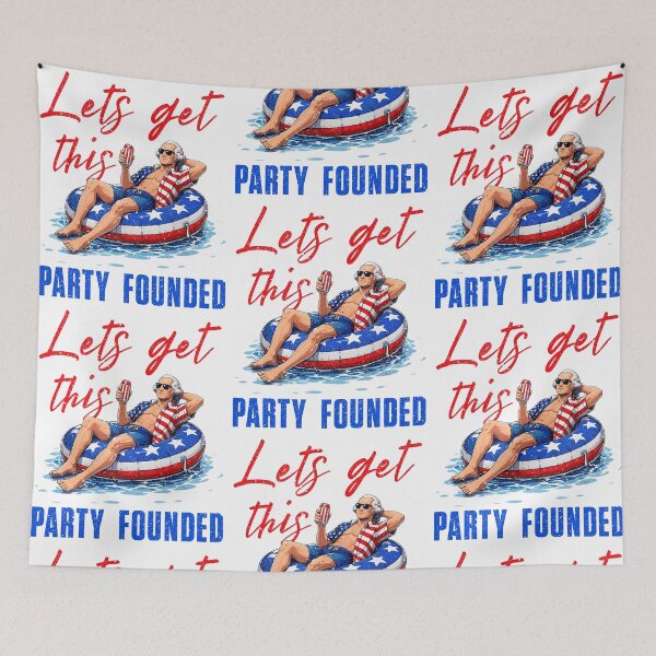 Item preview, Let's Get This Party Founded Funny Patriotic Fourth of July designed and sold by phoebelevine.