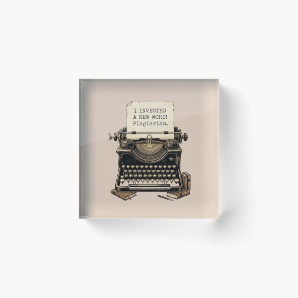 Item preview, I Invented A New Word Plagiarism Funny Writer Quote Vintage Typewriter Design Gift For Authors Editors And Book Lovers designed and sold by Im-Ara.