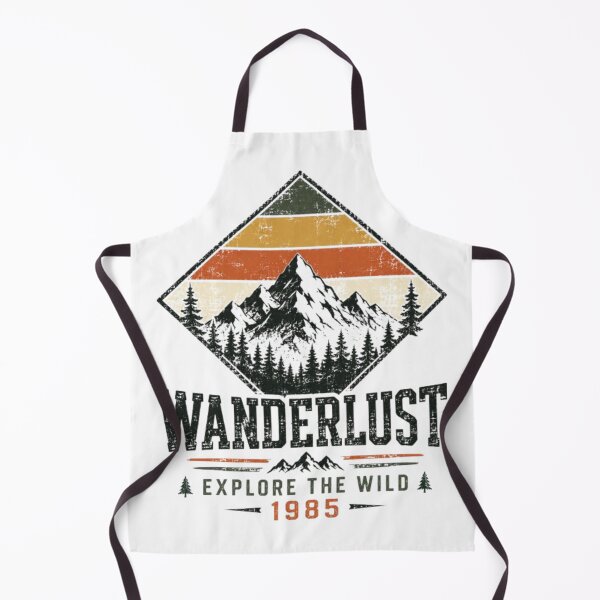 Item preview, Wanderlust Explore The Wild 1985 Retro Mountain Graphic designed and sold by ElkasDesign.