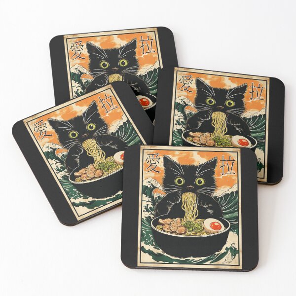 Item preview, Love Ramen Japanese Black Cat Lover designed and sold by AmaXONIC.