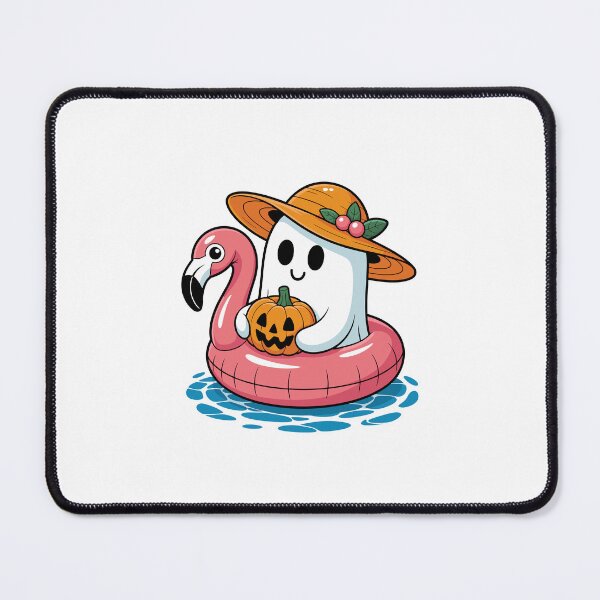 Item preview, Ghost on Flamingo with Pumpkin designed and sold by jkrphoto.