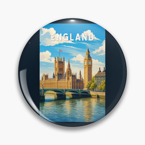 Item preview, England United Kingdom Illustration Travel Art Vintage designed and sold by KrisSidDesigns.