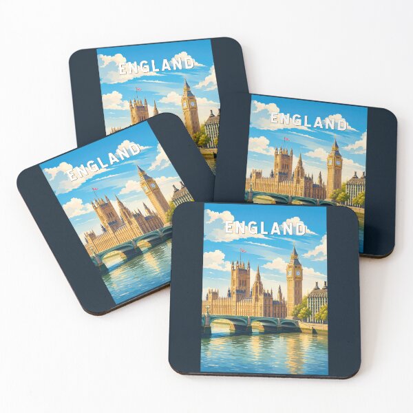Item preview, England United Kingdom Illustration Travel Art Vintage designed and sold by KrisSidDesigns.