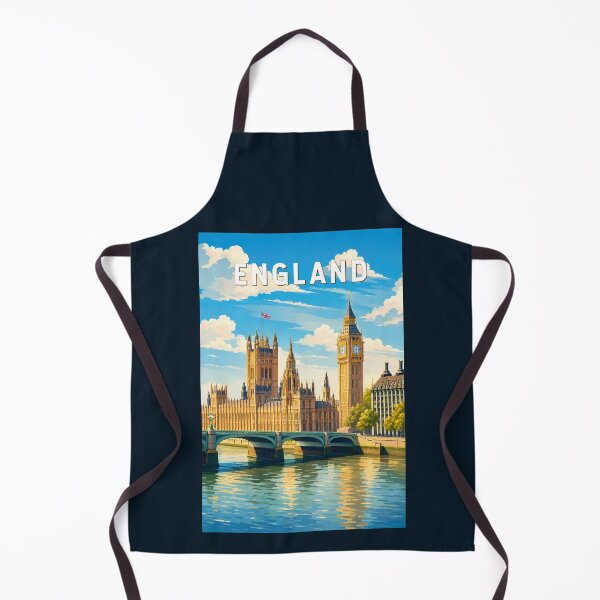 Item preview, England United Kingdom Illustration Travel Art Vintage designed and sold by KrisSidDesigns.
