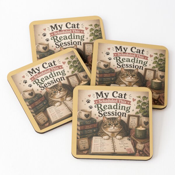 Item preview, My Cat Scheduled This Reading Session – Cute Cat Book Lover Design designed and sold by MotylekAnia.