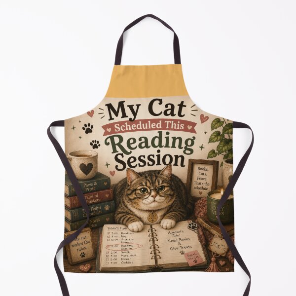 Item preview, My Cat Scheduled This Reading Session – Cute Cat Book Lover Design designed and sold by MotylekAnia.