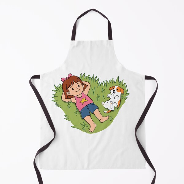 Item preview, Girl Relaxing on Grass with Puppy designed and sold by Othala888.
