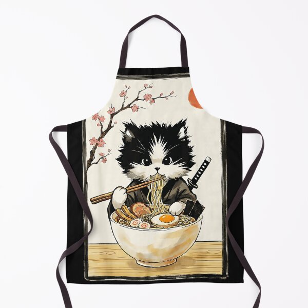 Item preview, Japanese Samurai Cat Ramen Foodie designed and sold by AmaXONIC.