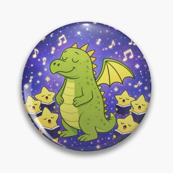 Item preview, Sweet Dreams Dragon - Cute Dragon with Singing Stars Choir designed and sold by Inka Moon Design.