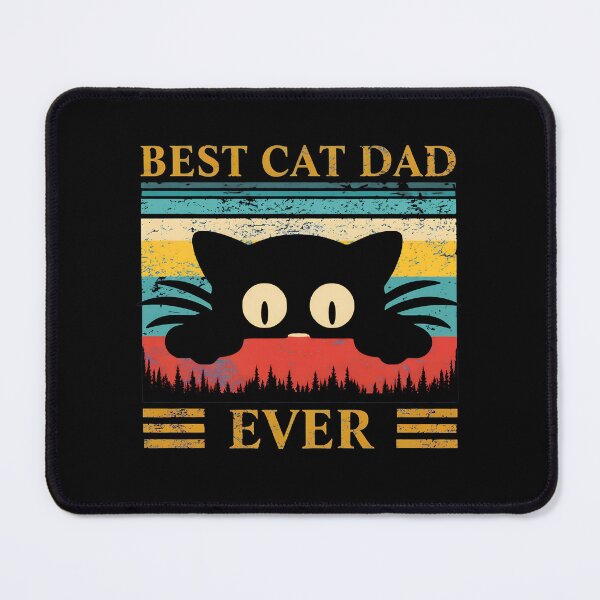Item preview, Best Cat Dad Ever Retro Sunset Peeking Cat designed and sold by StranHabesre51.