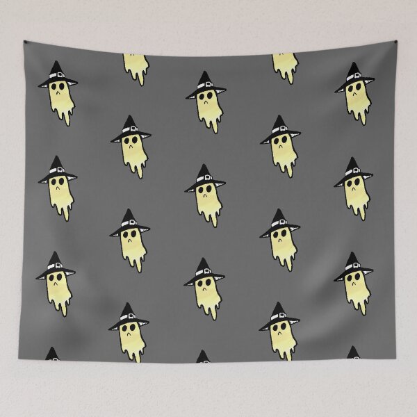 Item preview, Ghost Witch Yellow Halloween Kawaii Sad designed and sold by AstronautMerch.