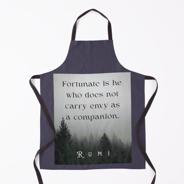 Item preview, Rumi quote: Fortunate is he who does not carry envy as a companion. designed and sold by artbleed.