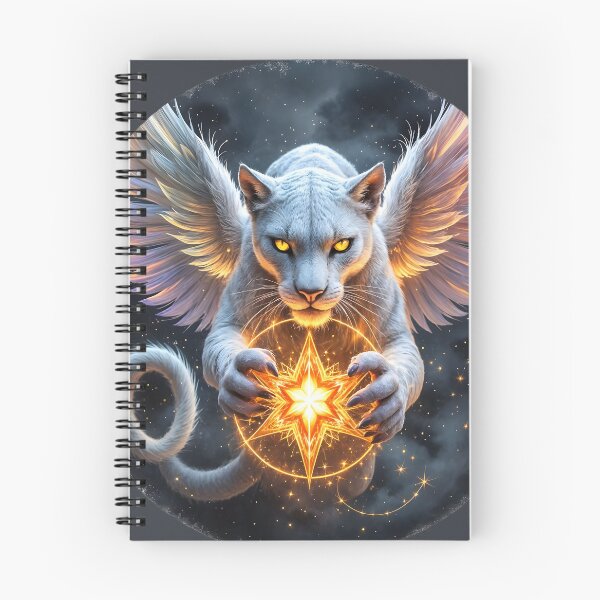 Item preview, Astral Amulet: Winged White Panther designed and sold by KunstGeist.
