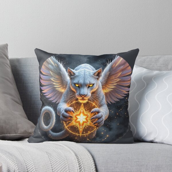 Item preview, Astral Amulet: Winged White Panther designed and sold by KunstGeist.