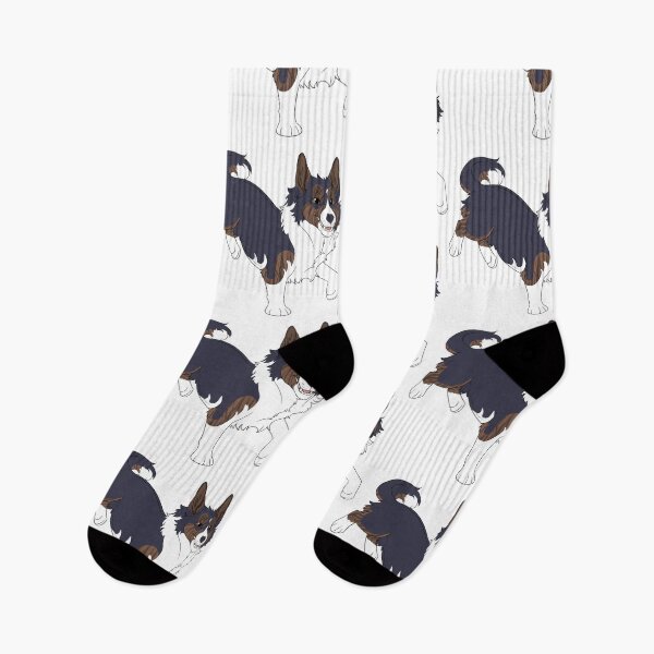 Item preview, Happy Corgi (Black with Brindle Points) designed and sold by CosmicFatality.