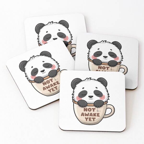Item preview, Pegatina del panda matutino designed and sold by Artify Walls.