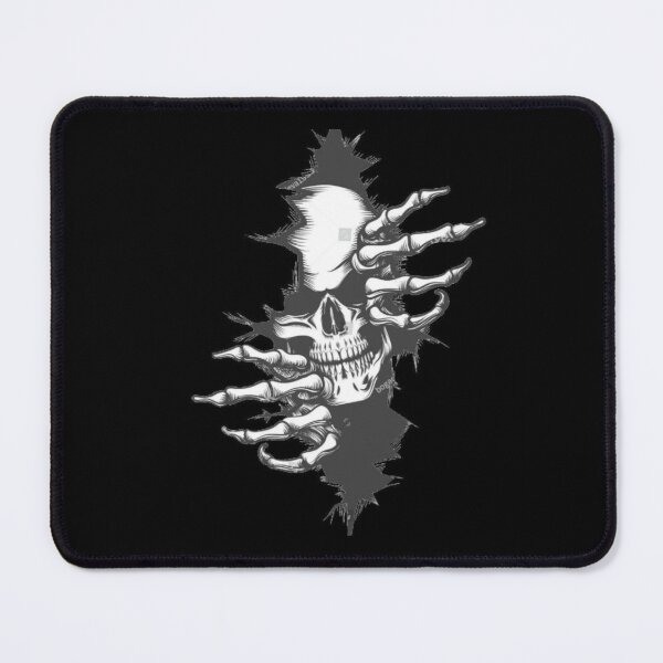 Item preview, Skeleton Ripping Through Black Background - Edgy Skull Graphic designed and sold by GrimNest.
