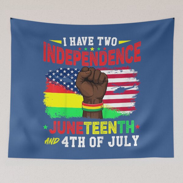 Item preview, Juneteenth 1865 African American Flag 4th of July Black Men designed and sold by Mjayshop.