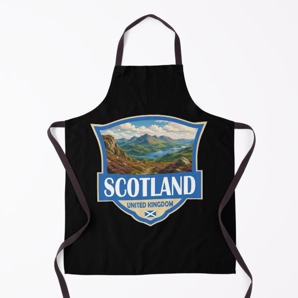 Item preview, Scotland United Kingdom Illustration Retro Badge designed and sold by KrisSidDesigns.