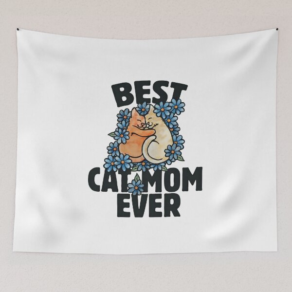 Item preview, Best Cat Mom Ever Hugging Cats Floral Tee designed and sold by StranHabesre51.