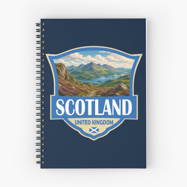 Item preview, Scotland United Kingdom Illustration Retro Badge designed and sold by KrisSidDesigns.
