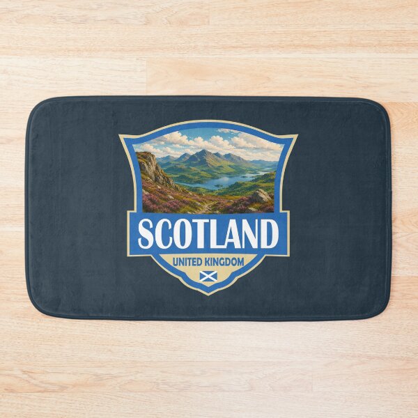 Item preview, Scotland United Kingdom Illustration Retro Badge designed and sold by KrisSidDesigns.