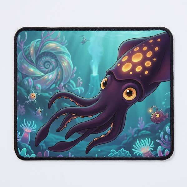 Item preview, Deep Sea Squid Whimsical Art designed and sold by AirCrayons27.