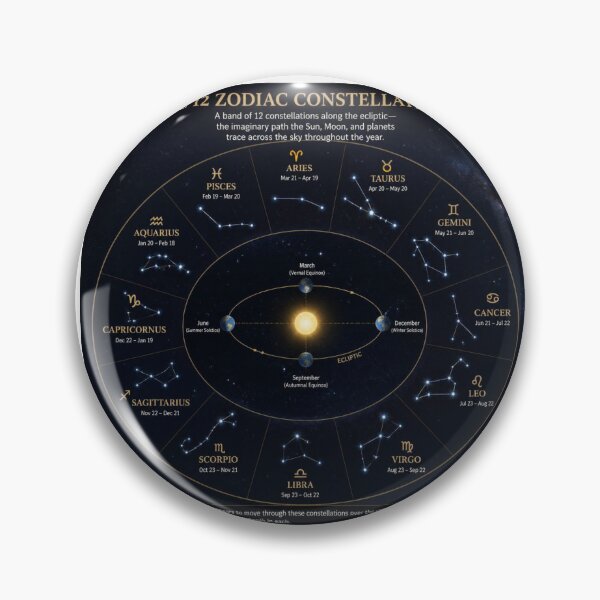 Item preview, Ecliptic Path Constellations | Cosmic Zodiac Star Artwork designed and sold by Baby Adee Collective.