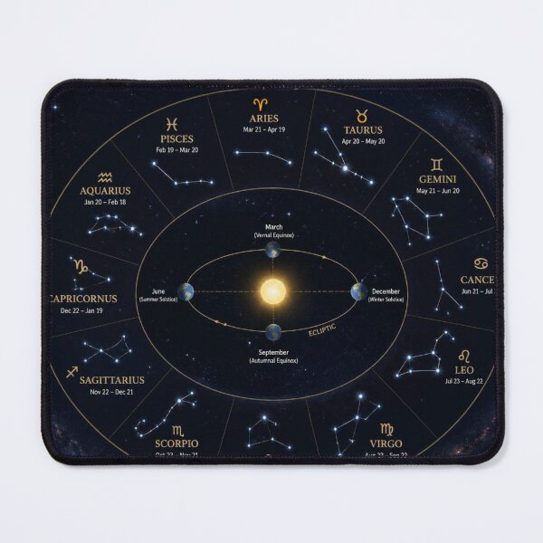 Item preview, Ecliptic Path Constellations | Cosmic Zodiac Star Artwork designed and sold by Baby Adee Collective.