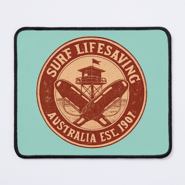 Item preview, Surf Lifesaving Australia Retro Vintage Badge — Est. 1907 Rescue Patch Design designed and sold by KawaiiOrbit.