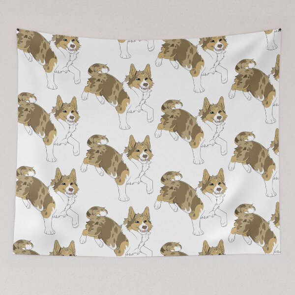 Item preview, Happy Corgi (Liver Merle) designed and sold by CosmicFatality.